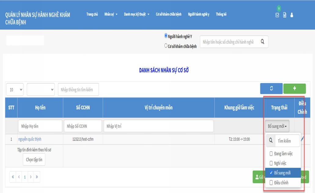 Hướng dẫn đăng ký Bổ sung nhân sự hành nghề của phòng khám lên Sở Y Tế Hướng dẫn đăng ký Bổ sung nhân sự hành nghề của phòng khám lên Sở Y Tế