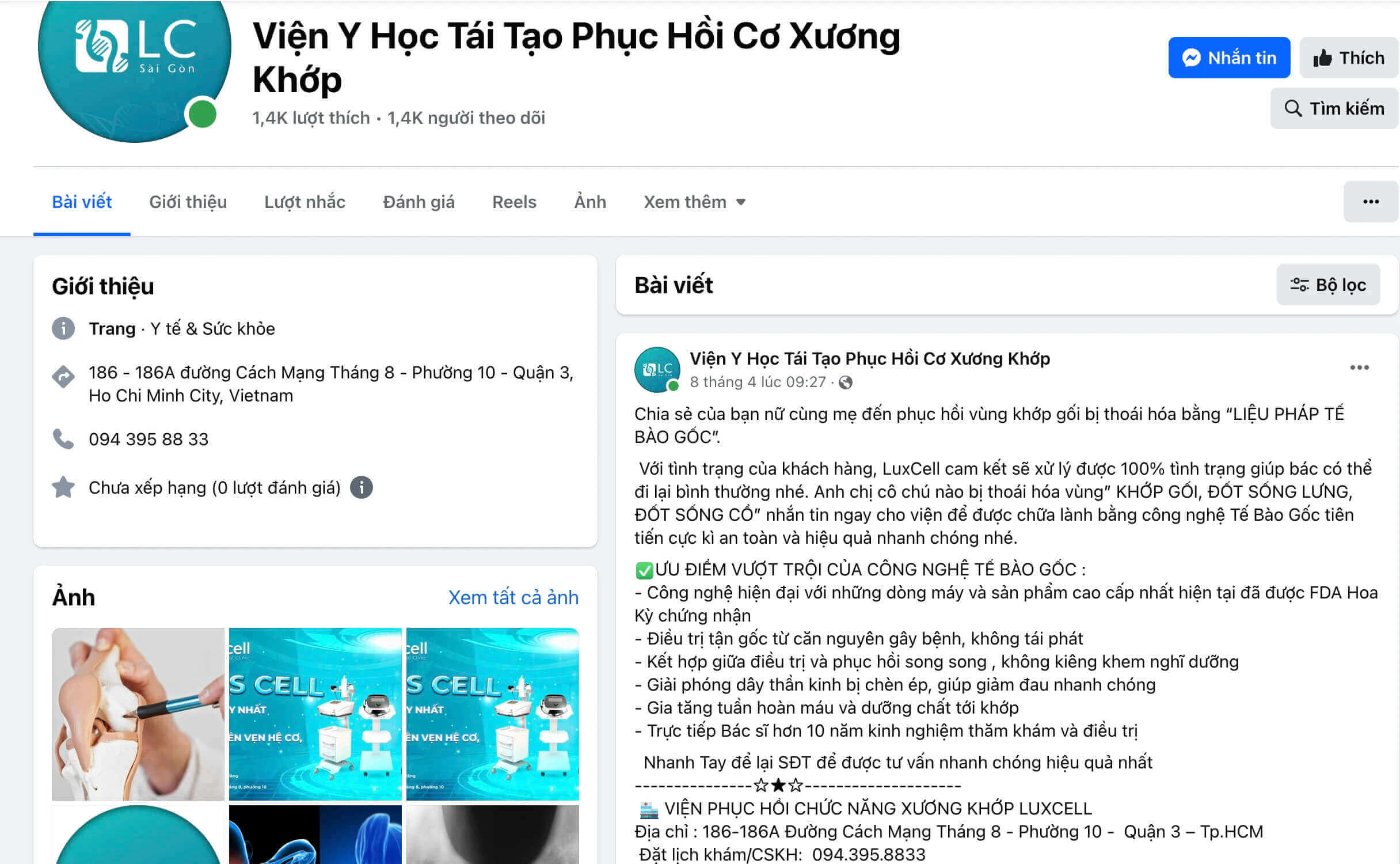 Cơ sở "trá hình" Spa, quảng cáo và thực hiện liệu pháp tế bào gốc trái phép tại TP.HCM