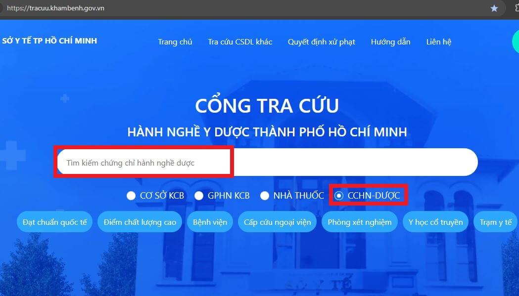 Hướng dẫn tra cứu chứng chỉ hành nghề dược online tại tphcm Hướng dẫn tra cứu chứng chỉ hành nghề dược online tại tphcm