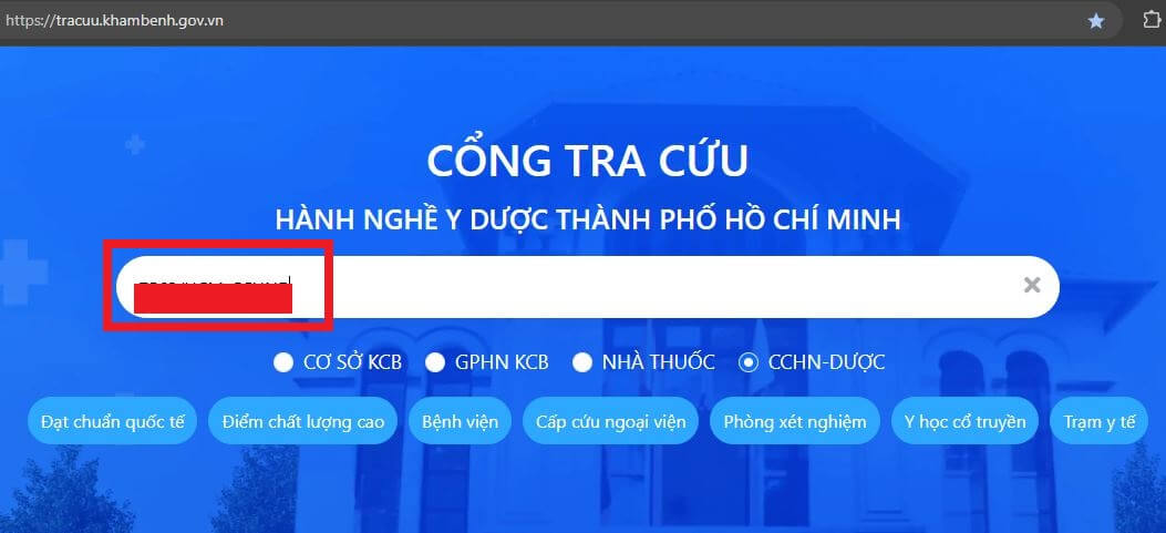 Hướng dẫn tra cứu chứng chỉ hành nghề dược online tại tphcm Hướng dẫn tra cứu chứng chỉ hành nghề dược online tại tphcm
