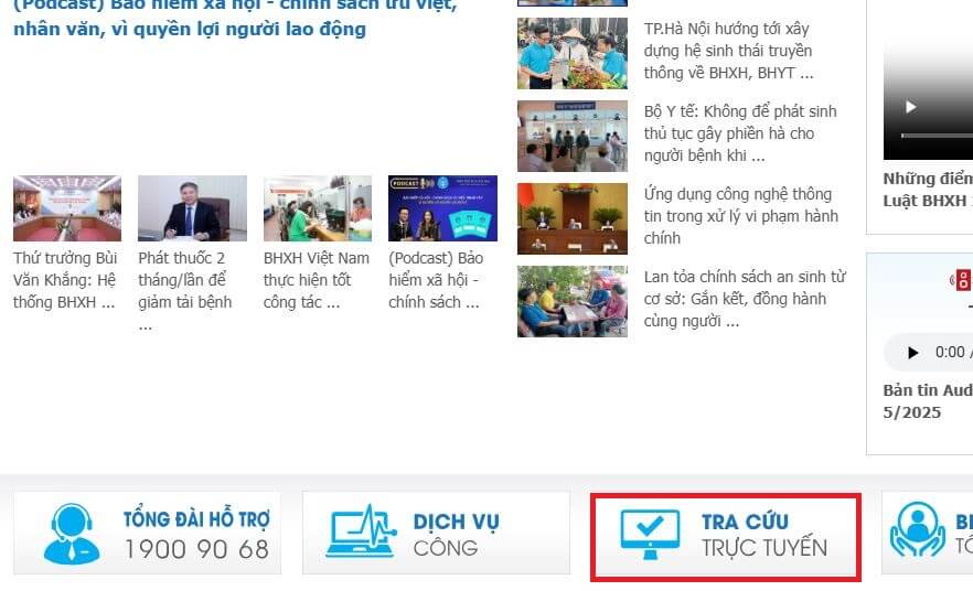 Tra cứu qua cổng thông tin điện tử BHXH Việt Nam Tra cứu qua cổng thông tin điện tử BHXH Việt Nam