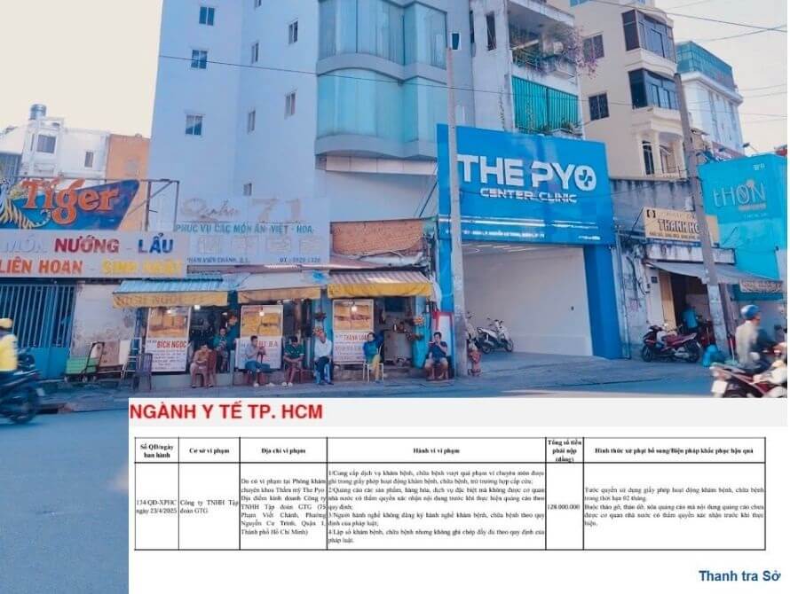 Phòng Khám Thẩm Mỹ The Pyo Bị Đình Chỉ Hoạt Động Phòng Khám Thẩm Mỹ The Pyo Bị Đình Chỉ Hoạt Động